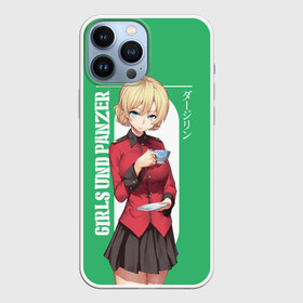 Чехол для iPhone 13 Pro Max с принтом Darjeeling ,  |  | Тематика изображения на принте: darjeeling | girls und panzer | girls und panzer правда | дарджилинг | девочки и танки | девушки и танки | катюша | нисидзуми михо | правда | танки