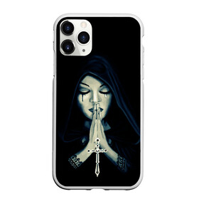 Чехол для iPhone 11 Pro матовый с принтом Монашка с крестом , Силикон |  | анархия | крест | крест и монашка | крест череп | крестик | манархия | манашка | молитва | молится | монашка | монашка и крест | монашка с крестиком | монашка с крестом | монашки | с крестом | череп