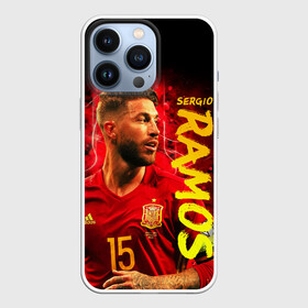 Чехол для iPhone 13 Pro с принтом Серхио Рамос, Сборная Испании ,  |  | sergio ramos | sr4 | номер 4 | реал мадрид | сборная испании | серхио рамос | футбол | футболист