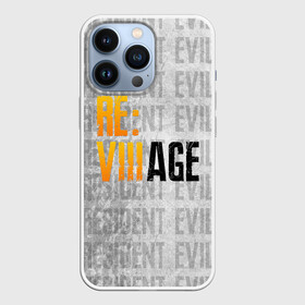 Чехол для iPhone 13 Pro с принтом RE VILLAGE LOGO | ДЕРЕВНЯ ОБИТЕЛЬ ЗЛА ЛОГО (Z) ,  |  | Тематика изображения на принте: horror | lady dimitrescu | resident evil | resident evil 8 | village | демитреска | деревня | димитреску | леди димитреска | обитель зла | резидент эвил | ресидент евил | хоррор