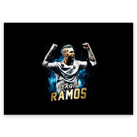 Поздравительная открытка с принтом Серхио Рамос Реал Мадрид , 100% бумага | плотность бумаги 280 г/м2, матовая, на обратной стороне линовка и место для марки
 | Тематика изображения на принте: sergio ramos | sr4 | номер 4 | реал мадрид | сборная испании | серхио рамос | футбол | футболист