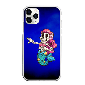 Чехол для iPhone 11 Pro Max матовый с принтом Русалка скелет Mermaid skeleton , Силикон |  | Тематика изображения на принте: mermaid | naiad | nymph | rusalka | ведява | водяница | восточнославянская мифология | дух | лесовица | мифология | морская дева | нимфа | русал | русалии | русалка | русалочка | ундина | фараонка