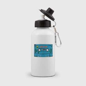 Бутылка спортивная с принтом Кассета Сектор Газа , металл | емкость — 500 мл, в комплекте две пластиковые крышки и карабин для крепления | зомби | кассета | панк | рок | сектор газа | хой | череп