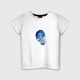 Детская футболка хлопок с принтом Circle of sadness , 100% хлопок | круглый вырез горловины, полуприлегающий силуэт, длина до линии бедер | inside out | sadness | vdkarsvet | головоломка | грусть | печаль | эмоции