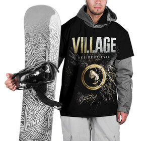 Накидка на куртку 3D с принтом Resident Evil Village , 100% полиэстер |  | resident evil village | деревня | игры | итан уинтерс | крылья | обитиель зла | перья | ужасы