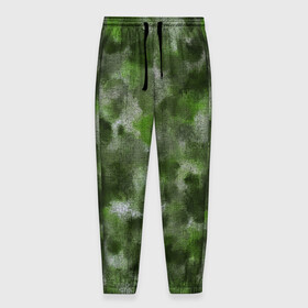 Мужские брюки 3D с принтом Canvas Green Camo , 100% полиэстер | манжеты по низу, эластичный пояс регулируется шнурком, по бокам два кармана без застежек, внутренняя часть кармана из мелкой сетки | Тематика изображения на принте: abstraction | camouflage | canvas | green | камуфляж