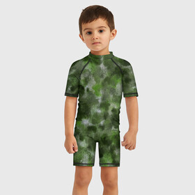 Детский купальный костюм 3D с принтом Canvas Green Camo , Полиэстер 85%, Спандекс 15% | застежка на молнии на спине | Тематика изображения на принте: abstraction | camouflage | canvas | green | камуфляж