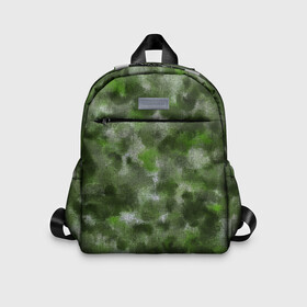 Детский рюкзак 3D с принтом Canvas Green Camo , 100% полиэстер | лямки с регулируемой длиной, сверху петелька, чтобы рюкзак можно было повесить на вешалку. Основное отделение закрывается на молнию, как и внешний карман. Внутри дополнительный карман. По бокам два дополнительных кармашка | Тематика изображения на принте: abstraction | camouflage | canvas | green | камуфляж