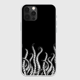 Чехол для iPhone 12 Pro Max с принтом Octopus Щупальца , Силикон |  | animal | beast | kraken | ocean | octopus | sea | ship | water | вода | животные | звери | корабль | кракен | море | океан | осьминог | рыбы | чб | щупальца