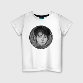 Детская футболка хлопок с принтом Ким Сокджин арт , 100% хлопок | круглый вырез горловины, полуприлегающий силуэт, длина до линии бедер | bts | pop | битиэс | бтс | ви | джей хоуп | джонгук | корейцы | музыка | поп | попса | рм | чимин | чин сюги