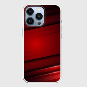 Чехол для iPhone 13 Pro с принтом 3D red Абстрактные линии ,  |  | 3d | 3д | sport | абстракция | линии | паттерн | соты | спортивный стиль | текстуры