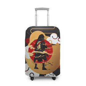 Чехол для чемодана 3D с принтом Ниндзя. Япония , 86% полиэфир, 14% спандекс | двустороннее нанесение принта, прорези для ручек и колес | аниме | ниндзя | облака | япония | японские мотивы. символы