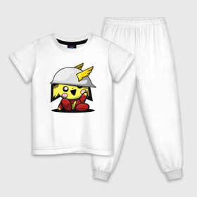 Детская пижама хлопок с принтом Капитан Пикачу , 100% хлопок |  брюки и футболка прямого кроя, без карманов, на брюках мягкая резинка на поясе и по низу штанин
 | pokemon | мультик | мультфильмы | пикачу | покемоны