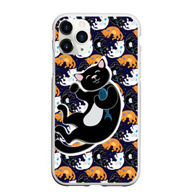 Чехол для iPhone 11 Pro матовый с принтом Японские котики , Силикон |  | Тематика изображения на принте: группа | животные | кот | кот с рыбой | котики | манэки нэко | манящий кот | чёрный кот | япония