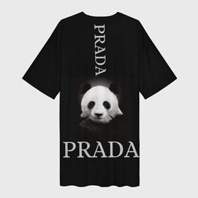 Платье-футболка 3D с принтом PANDA PRADA ,  |  | panda | добро | животное | панда | панды