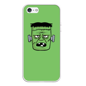 Чехол для iPhone 5/5S матовый с принтом Зеленый Франкенштейн , Силикон | Область печати: задняя сторона чехла, без боковых панелей | зеленый | монстр | фильмы | франкенштейн | чудовище | шрек
