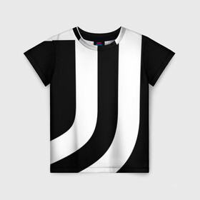 Детская футболка 3D с принтом Juventus | J (2021/22) , 100% гипоаллергенный полиэфир | прямой крой, круглый вырез горловины, длина до линии бедер, чуть спущенное плечо, ткань немного тянется | 0x000000123 | juve | juventus | ronaldo | криштьяно | роналдо | юве | ювентус