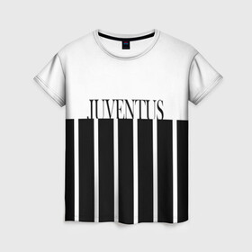 Женская футболка 3D с принтом Juventus | Tee Black and White (2021/22) , 100% полиэфир ( синтетическое хлопкоподобное полотно) | прямой крой, круглый вырез горловины, длина до линии бедер | 0x000000123 | juve | juventus | ronaldo | криштьяно | роналдо | юве | ювентус