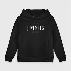 Детское худи Oversize хлопок с принтом Juventus | Tee est.1897 (2021/ , френч-терри — 70% хлопок, 30% полиэстер. Мягкий теплый начес внутри —100% хлопок | боковые карманы, эластичные манжеты и нижняя кромка, капюшон на магнитной кнопке | 0x000000123 | juve | juventus | ronaldo | криштьяно | роналдо | юве | ювентус