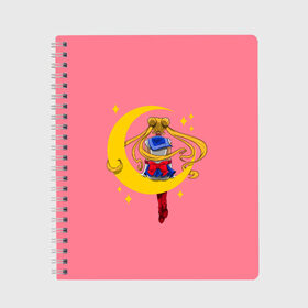 Тетрадь с принтом Sailor Moon , 100% бумага | 48 листов, плотность листов — 60 г/м2, плотность картонной обложки — 250 г/м2. Листы скреплены сбоку удобной пружинной спиралью. Уголки страниц и обложки скругленные. Цвет линий — светло-серый
 | ami | chibiusa | haruka | hotaru | makoto | minako | moon | rei | sailor | usagi | ами | артемис | венера | луна | макото | марс | меркурий | минако | мичиру | момару | мун | плутон | принц | рэй | сатурн | сейлор | серенити | сецуна 