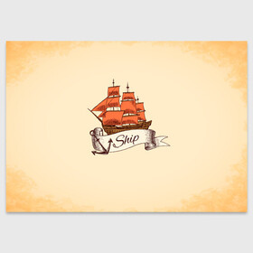 Поздравительная открытка с принтом Корабль Ship , 100% бумага | плотность бумаги 280 г/м2, матовая, на обратной стороне линовка и место для марки
 | ship | ships | whale | кит | киты | корабли | кораблики | море | морские | морское | якорь