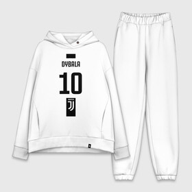 Женский костюм хлопок Oversize с принтом Dybala 10 номер на груди Juventus ,  |  | 10 | ac milan | champions | fifa | juve | juventus | juvi | paulo dybala | soccer | uefa | дубала | лига чемпионов | номер | пауло дибала | сборная аргентины | спорт | уефа | фифа | фк | футбол | футболист | футбольный клуб | 