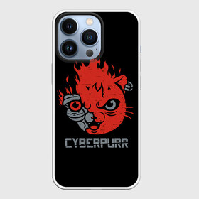 Чехол для iPhone 13 Pro с принтом СYBERPURR ,  |  | 2077 | animal | cat | cyber | cyberpunk | fire | flame | future | neon | purr | technology | будущее | демон | животное | кибер | кот | кошка | микросхема | мур | мурлыкать | нейроны | неон | огонь | очки | свечение | технологии | шлем