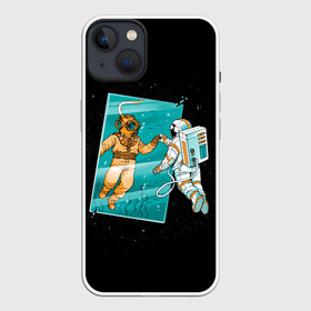 Чехол для iPhone 13 с принтом Параллельный Мир ,  |  | astronaut | galaxy | mirror | ocean | sea | space | stars | water | window | world | аквалангист | астронавт | вода | водоросли | галактика | глубина | дно | звезды | зеркало | космонавт | космос | мир | море | океан | окно | параллельный