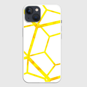 Чехол для iPhone 13 с принтом Hexagon ,  |  | hexagon | high tech | lines | sun | yellow | линии | многоугольник | насыщенный желтый | паутина | солнце | хай тек | шестиугольник | яркий
