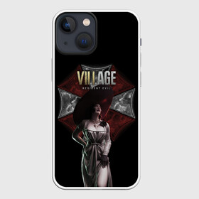 Чехол для iPhone 13 mini с принтом Resident Evil. Lady Dimitrescu ,  |  | alcina | biohazard | dimitrescu | ethan | evil | horror | resident | romania | survival | vampire | village | winters | альсина | вампир | выживание | димитреску | зла | итан | обитель | румыния | ужас | уинтерс