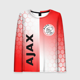 Женский лонгслив 3D с принтом FC AJAX AMSTERDAM ФК АЯКС , 100% полиэстер | длинные рукава, круглый вырез горловины, полуприлегающий силуэт | Тематика изображения на принте: ajax amsterdam | fifa | football | football club. | sport | uefa | английская премьер лига | аякс амстердам | лига финал | матч | спорт | уефа | финал | фифа | футбол | футбольный клуб