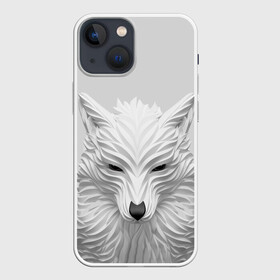 Чехол для iPhone 13 mini с принтом БЕЛЫЙ ВОЛК ,  |  | abstraction | animal | art | beast | white | wolf | абстракция | арт | белый | бумага | взгляд | волк | зверь | хищник