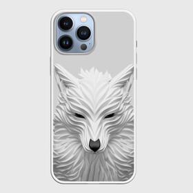 Чехол для iPhone 13 Pro Max с принтом БЕЛЫЙ ВОЛК ,  |  | Тематика изображения на принте: abstraction | animal | art | beast | white | wolf | абстракция | арт | белый | бумага | взгляд | волк | зверь | хищник