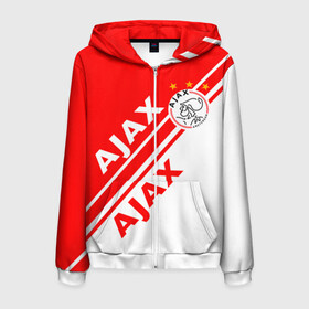 Мужская толстовка 3D на молнии с принтом FC AJAX AMSTERDAM / ФК АЯКС , 100% полиэстер | длина до линии бедра, манжеты и пояс оформлены мягкой тканевой резинкой, двухслойный капюшон со шнурком для регулировки, спереди молния, по бокам два кармана | ajax amsterdam | fifa | football | football club. | sport | uefa | английская премьер лига | аякс амстердам | лига финал | матч | спорт | уефа | финал | фифа | футбол | футбольный клуб