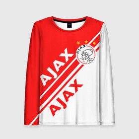 Женский лонгслив 3D с принтом FC AJAX AMSTERDAM / ФК АЯКС , 100% полиэстер | длинные рукава, круглый вырез горловины, полуприлегающий силуэт | ajax amsterdam | fifa | football | football club. | sport | uefa | английская премьер лига | аякс амстердам | лига финал | матч | спорт | уефа | финал | фифа | футбол | футбольный клуб