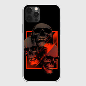 Чехол для iPhone 12 Pro с принтом Skulls | Черепа , силикон | область печати: задняя сторона чехла, без боковых панелей | bones | dark | darkness | dead | death | head | human | red | skull | skulls | голова | кости | красный | мертвец | мертвый | темнота | темный | тьма | человек | череп | черепа