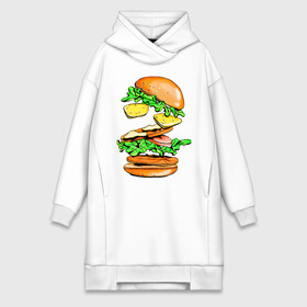 Платье-худи хлопок с принтом King Burger ,  |  | burger | burger king | king | бургер | гамбургер