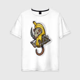 Женская футболка хлопок Oversize с принтом BANANAVEN , 100% хлопок | свободный крой, круглый ворот, спущенный рукав, длина до линии бедер
 | warhammer | вархаммер | настольные игры | юмор
