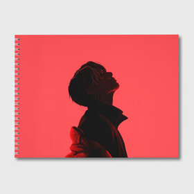 Альбом для рисования с принтом Pink Jungkook , 100% бумага
 | матовая бумага, плотность 200 мг. | Тематика изображения на принте: bts | pop | битиэс | бтс | ви | джей хоуп | джонгук | корейцы | музыка | поп | попса | рм | чимин | чин сюги