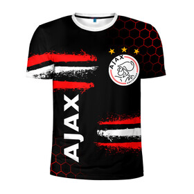 Мужская футболка 3D спортивная с принтом FC AJAX AMSTERDAM / ФК АЯКС , 100% полиэстер с улучшенными характеристиками | приталенный силуэт, круглая горловина, широкие плечи, сужается к линии бедра | ajax amsterdam | fifa | football | football club. | sport | uefa | английская премьер лига | аякс амстердам | лига финал | матч | спорт | уефа | финал | фифа | футбол | футбольный клуб