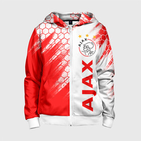 Детская толстовка 3D на молнии с принтом FC AJAX AMSTERDAM / ФК АЯКС , 100% полиэстер |  манжеты и пояс оформлены широкой мягкой резинкой, двухслойный капюшон со шнурком для регулировки, спереди карманы и застежка-молния
 | ajax amsterdam | fifa | football | football club. | sport | uefa | английская премьер лига | аякс амстердам | лига финал | матч | спорт | уефа | финал | фифа | футбол | футбольный клуб