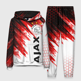 Мужской костюм 3D (с толстовкой) с принтом FC AJAX AMSTERDAM   ФК АЯКС ,  |  | ajax amsterdam | fifa | football | football club. | sport | uefa | английская премьер лига | аякс амстердам | лига финал | матч | спорт | уефа | финал | фифа | футбол | футбольный клуб