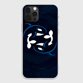 Чехол для iPhone 12 Pro Max с принтом Косатки , Силикон |  | Тематика изображения на принте: whale | кит | киты | косатка | косатки | море | пара