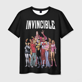Мужская футболка 3D с принтом Неуязвимый (Invincible) , 100% полиэфир | прямой крой, круглый вырез горловины, длина до линии бедер | damien darkblood | invincible | дэмиен даркблад | мультсериал | непобедимый | неуязвимый
