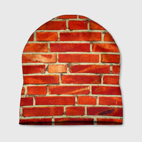 Шапка 3D с принтом Кирпичная стена , 100% полиэстер | универсальный размер, печать по всей поверхности изделия | bricks | wall | камень | кирпичи | стена