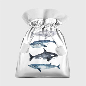 Подарочный 3D мешок с принтом киты , 100% полиэстер | Размер: 29*39 см | Тематика изображения на принте: ocean | orca | sea | sea animal | whale | белуха | дельфин | касатка | кит | море | океан | рисунок кита | синий кит