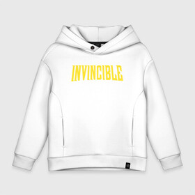 Детское худи Oversize хлопок с принтом Invincible | Неуязвимый , френч-терри — 70% хлопок, 30% полиэстер. Мягкий теплый начес внутри —100% хлопок | боковые карманы, эластичные манжеты и нижняя кромка, капюшон на магнитной кнопке | Тематика изображения на принте: allen | atom | debbie | eve | girl | grayson | immortal | invincible | man | mark | monster | nolan | omni | атом | атомная | вильтрум | вильтрумит | воительница | грейсон | дебби | ева | костюм | марк | монстр | мэн | неуязвимый |