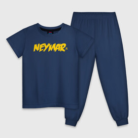 Детская пижама хлопок с принтом Neymar Jr logo , 100% хлопок |  брюки и футболка прямого кроя, без карманов, на брюках мягкая резинка на поясе и по низу штанин
 | brazil | champions | fifa | junior | neymar | neymar jr | paris saint germain | psg | uefa | бразилия | джуниор | младший | наймар | неймар | пари сен жермен | петух | псж | сборная бразилии | уефа | фифа | футбик | футбол 