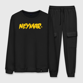 Мужской костюм хлопок с принтом Neymar Jr logo , 100% хлопок | на свитшоте круглая горловина, мягкая резинка по низу. Брюки заужены к низу, на них два вида карманов: два “обычных” по бокам и два объемных, с клапанами, расположенные ниже линии бедра. Брюки с мягкой трикотажной резинкой на поясе и по низу штанин. В поясе для дополнительного комфорта — широкие завязки | Тематика изображения на принте: brazil | champions | fifa | junior | neymar | neymar jr | paris saint germain | psg | uefa | бразилия | джуниор | младший | наймар | неймар | пари сен жермен | петух | псж | сборная бразилии | уефа | фифа | футбик | футбол 