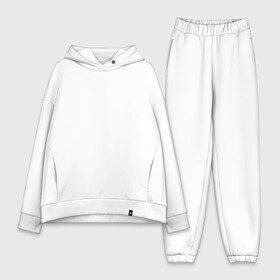 Женский костюм хлопок Oversize с принтом Neymar Jr white logo ,  |  | Тематика изображения на принте: brazil | champions | fifa | junior | neymar | neymar jr | paris saint germain | psg | uefa | бразилия | джуниор | младший | наймар | неймар | пари сен жермен | петух | псж | сборная бразилии | уефа | фифа | футбик | футбол 